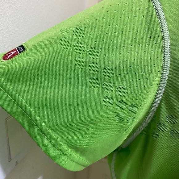 Antigua Women’s Neon Green Polo Golf Shirt Desert Dry Xtra-Light Size XL - Picture 3 of 7